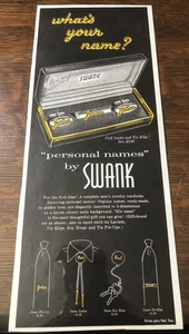 1958 Personennamen von SWANK - Vintage Magazin Printanzeige - Bild 1 von 1