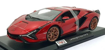 Maisto 1/18 Scale Diecast 46629 - Lamborghini Sian FKP 37 - Met. Red - Image 1 of 4