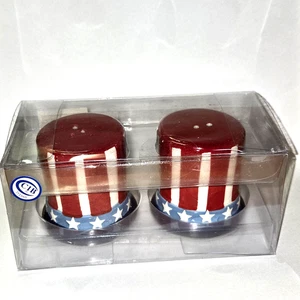 Set shaker sale e pepe cappello americano stella ceramica CIB - Foto 1 di 5