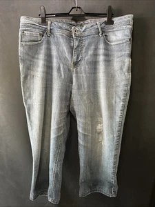 Jean capri de mezclilla para mujer Faded Glory talla grande 18 mecanizado - Imagen 1 de 6