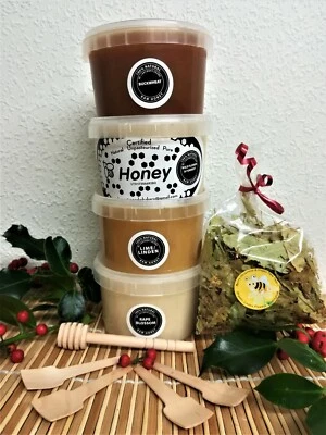 SET CERTIFIED Raw Honey Buckwheat Rape Lime Wildflower Organic Linden flowers - Image 1 of 3