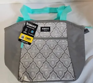 Igloo Teal And Grey 14 Can Insulated Bag Cooler New With Tags New With Tags  - Picture 1 of 11