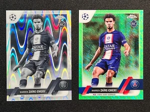 2022-23 Topps Chrome UCC Warren Zaire-Emery RC /399 Shimmer Ray Wave #135 2x LOT - Picture 1 of 2