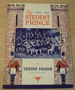 VTG 1940's SOUVENIR Program~"The STUDENT PRINCE"~Broadway/NYC~ - Imagen 1 de 9