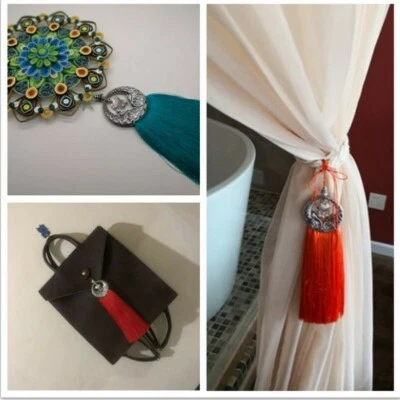 Luxury Silky Tassel Trim Fabric DIY Curtain Tieback Room Costume Decor Chic Home - Image 1 of 4