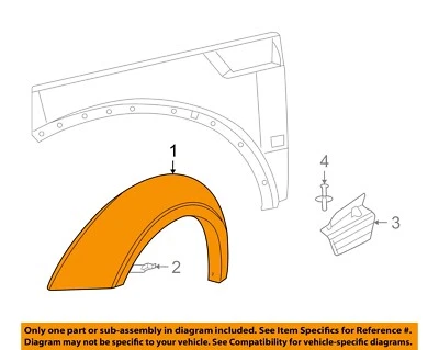 Dodge CHRYSLER OEM Nitro-Front Fender Flare Wheel Well Molding Right 5KH16TZZAC - Imagem 1 de 2