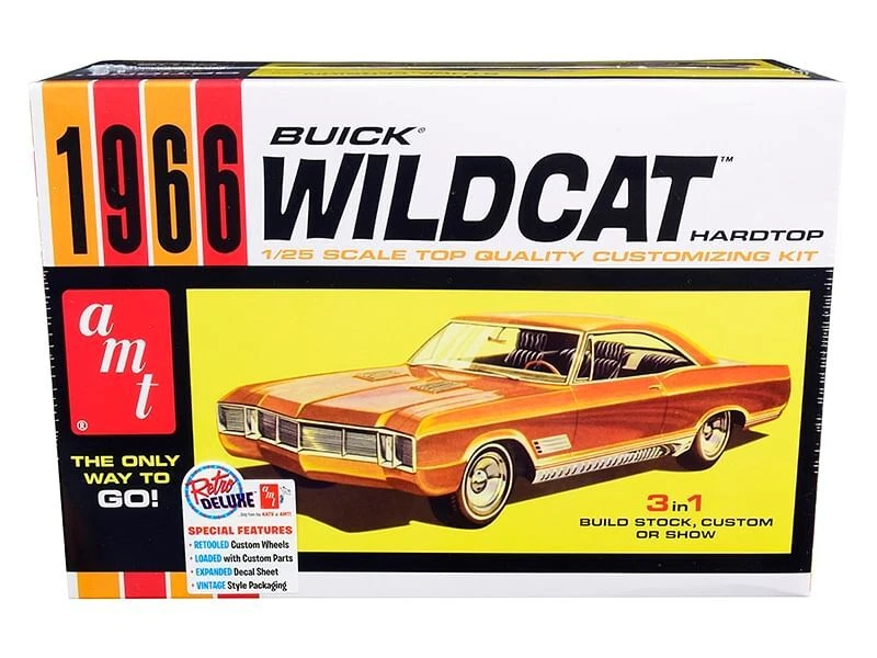 Skill 2 Model Kit 1966 Buick Wildcat Hardtop 3 in 1 Kit 1/25 Scale Model by AMT - Image 1 of 1