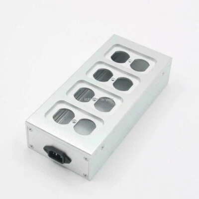 Funda protectora de toma de corriente HIFI de aluminio completa chasis de enchufe de alimentación estándar de EE. UU. Foto 1 de 4