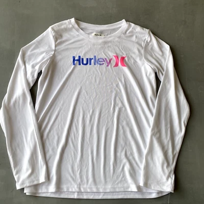 Hurley Shirt Girls 14/16 Youth Sun Protection Beach White UPF 50 New - Image 1 of 4