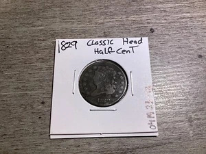 1829-Half-Cent Classic Head Early U.S. Copper Coin-041923-13 - Picture 1 of 4