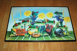 Frogs Jacksonville Jaguars Picture Art Framed 22" x 14" Artsy Football - Picture 1 of 6