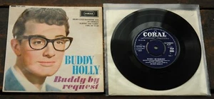 BUDDY HOLLY ~ BY REQUEST ~ UK CORAL 4-TRACK 7" EP 1963 - Picture 1 of 7