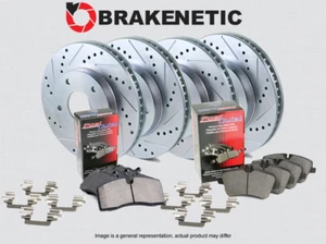 F&R BRAKENETIC Sport Drill Slot Brake Rotors + Ceramic Pads BSK76628 - Picture 1 of 2