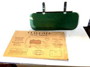 De colección Años 40-60 Nuevo de Lote Antiguo Coche Clip Automático Parasol Verde Resplandor-EZ RW Kerr Rat Rod - Imagen 1 de 5