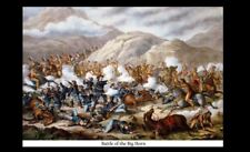 Battle of Little Bighorn PHOTO Custers Last Stand ART by Kurz Allison 1889 Print