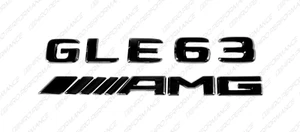 New Gloss Black Emblems Logo Letters for Mercedes-Benz V8 Biturbo GLE63 AMG W167 - Picture 1 of 9