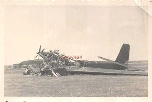 Destroyed Russian Martin Bomber Aircraft Airfield Minsk Eastern Front - Picture 1 of 2