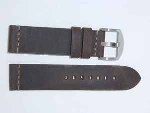 RIOS1931 Correa de reloj de cuero vintage genuino 22 mm Marrón Mocha "Birmingham" - Imagen 1 de 2