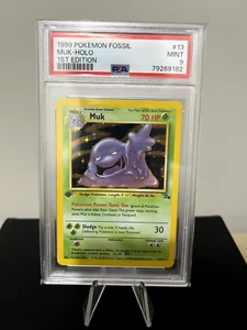 Pokemon PSA 9 1st Edition Fossil Muk Holo - Picture 1 of 3