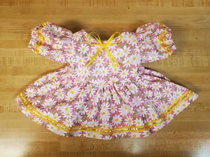 White daisy dress for 16" CPK Cabbage Patch Kids on pink blue purple or black - Picture 1 of 23