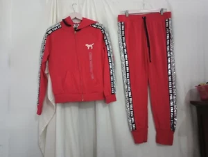 pink victoria' secret skinny joogger set size m/xs red(AB12) - Picture 1 of 11