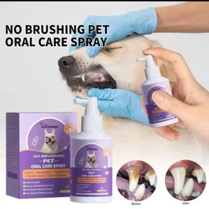 Dog and Cat Pet Oral-Care Tooth Cleaning Spray Remove Odor Refreshing Breath - Picture 1 of 6