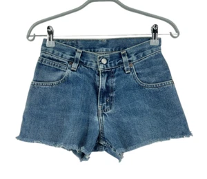 Vintage LEVI'S STRAUSS & CO Denim Kid's Girl's Shorts Size 8 - W24 - Picture 1 of 8