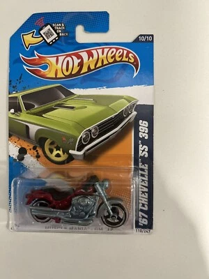 hot wheels error Car 67 Chevelle SS, Card And Honda Motorcycle In Blister - Image 1 of 4