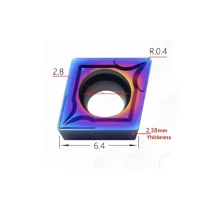 1 Scatola Nano Blu Lama CNC CCMT21.51/CCMT060204 Acciaio Alto Duro Acciaio Temprato - Foto 1 di 6
