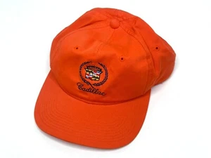 De colección Cadillac Naranja Snapback Sombrero YoungAn Años 90 Bordado Lujo Coche Automático - Imagen 1 de 8