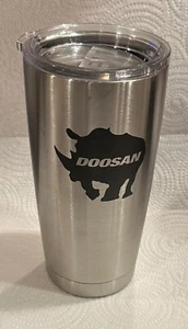 YETI Rambler 20 oz Tumbler stainless Custom DOOSAN used ! Rare - Picture 1 of 6