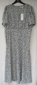 LADIES MARKS AND SPENCER IVORY MIX FLORAL SHORT SLEEVED MAXI DRESS SIZE 18 - Picture 1 of 6