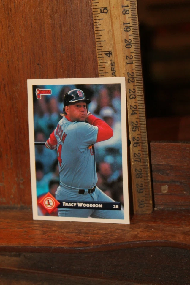 1993 Donruss MLB Baseball Trading Card Tracy Woodson St Louis Cardinals - Image 1 of 2