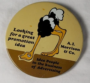 Looking for a great idea Ostrich A. I. Morrison & Co Pin Pin-Back Button Badge - Picture 1 of 9
