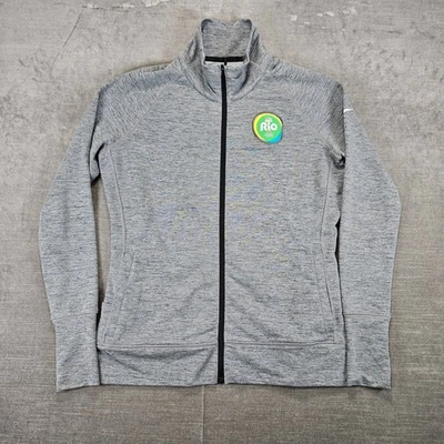 Nike Golf Dri-FIT Rio 2016 Olympics Full Zip Jacket Gray Womens Large - Image 1 of 4