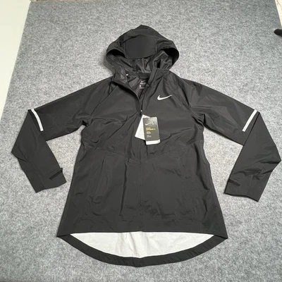 Chaqueta para correr Nike para mujer Zonal Aeroshield con capucha negra talla S Foto 1 de 4