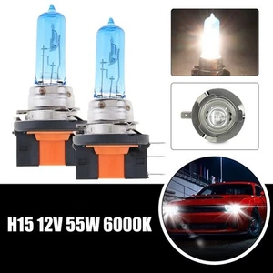 Light Bulbs Halogen Bulbs Glass H15 Super White Surround Glow Xenon Gas - Picture 1 of 11
