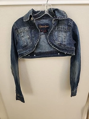 Younique женщин джинсовой ткани Jean куртка укороченный верхний размер маленький  - Изображение 1 из 4