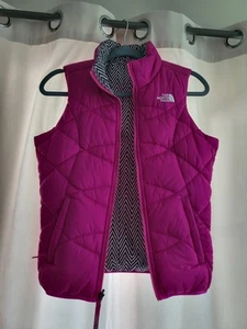 The North Face Pink/Black Reversible Puffer Vest Size M 10/12 - Picture 1 of 5