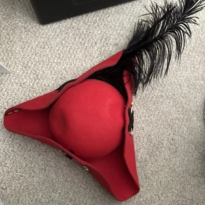Tricorn Pirate Hat with Feather Buccaneer Colonial Hat Tricorn Hat Adult for ... - Picture 1 of 5