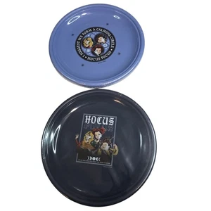 2-pk DISNEY HOCUS POCUS Blue Black Reusable 9x9 Plates 4 ct Each (8 Total) - Picture 1 of 5