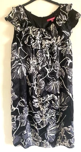 Jacques Vert ärmelloses Kleid Blumenmuster Seidenmischung Anlass UK Größe 22 - Bild 1 von 6