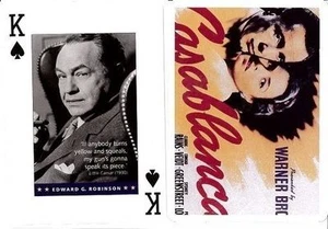 EDWARD G.ROBINSON CARTA DA GIOCO PIATNIK SERIE MOVIE STARS PLAYING CARDS NUOVA - Picture 1 of 1