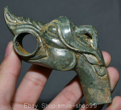 4.7  Rare Old Chinese Bronze Ware Dynasty Palace Dragon Head Walking Stick • 150$