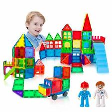 60 Pcs Magnetic Tiles Building Blocks Kids Toys Gifts For Boy Girls 3-9 Year Old