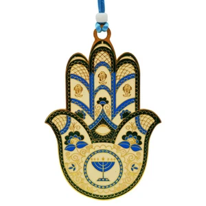Hamsa Wanddeko Zuhause Glücksbringer Amulett Emaille Schutz des bösen Blicks Geschenk 5 Zoll - Bild 1 von 3