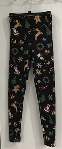 No Boundaries Juniors Holiday Print Leggings, Multicolor Size S 3-5 NEW - Picture 1 of 5