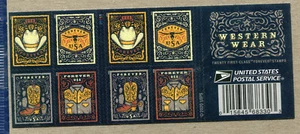 Mint US Western Wear Booklet Pane of 20 Forever Stamps Scott 5618b MNH - Picture 1 of 1