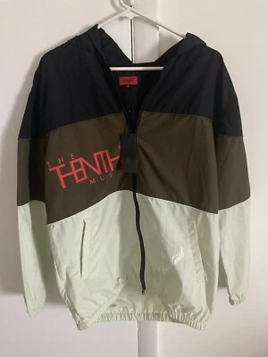 Killion NWT Men’s Small Full-Zip Hooded Windbreaker Nylon Jacket Color Block — 第 1/4 张图片