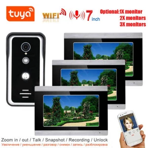 7" 1080P Wifi Video Door Phone Doorbell Intercom Entry System TUYA Remote APP - Picture 1 of 17